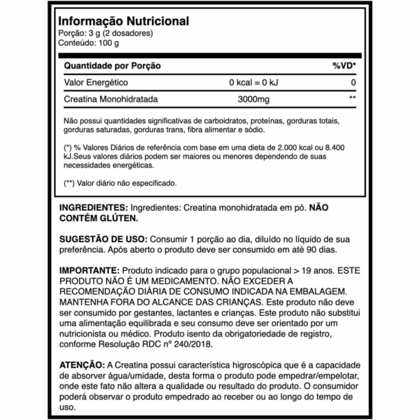 Creatina Growth Supplements Pura - 250g - Imagem 3