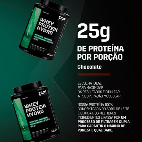 Whey Protein Hydro DUX Human Health - 900g (Sabor Chocolate) - Imagem 2