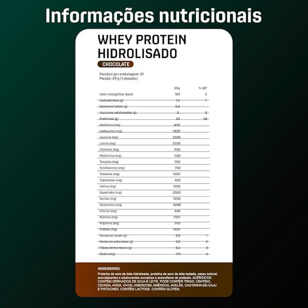 Whey Protein Hydro DUX Human Health - 900g (Sabor Chocolate) - Imagem 6