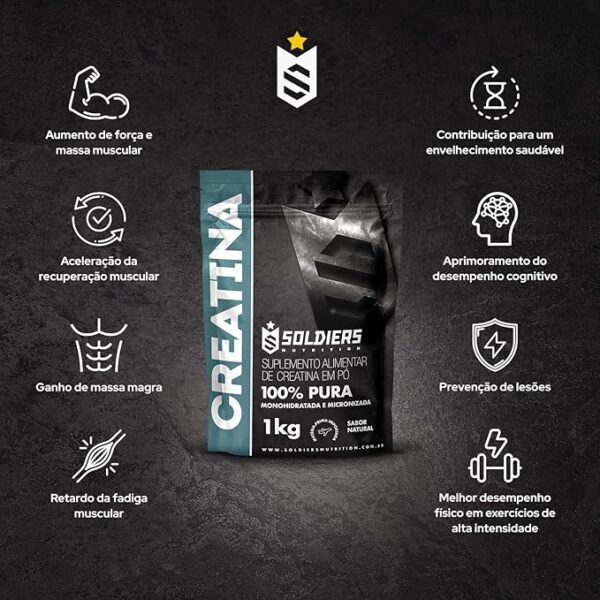 Creatina Monohidratada Soldiers Nutrition - 1K - Imagem 5
