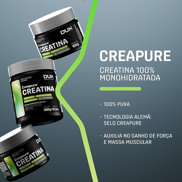 Creatina Monohidratada 100% DUX Human Health - 300g (Sem Sabor) - Imagem 7